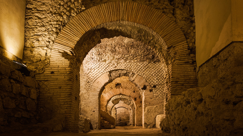 Ancient marketplace that's part of Naples Underground