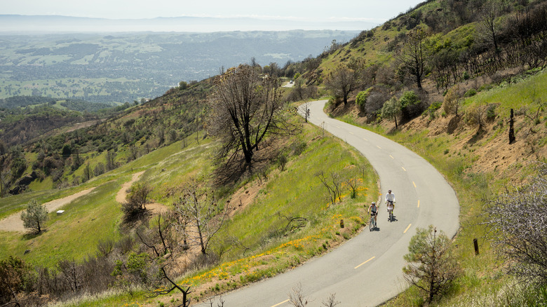 Biking down Walnut Creek