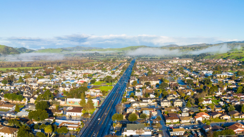 Aerial view of Buellton, California