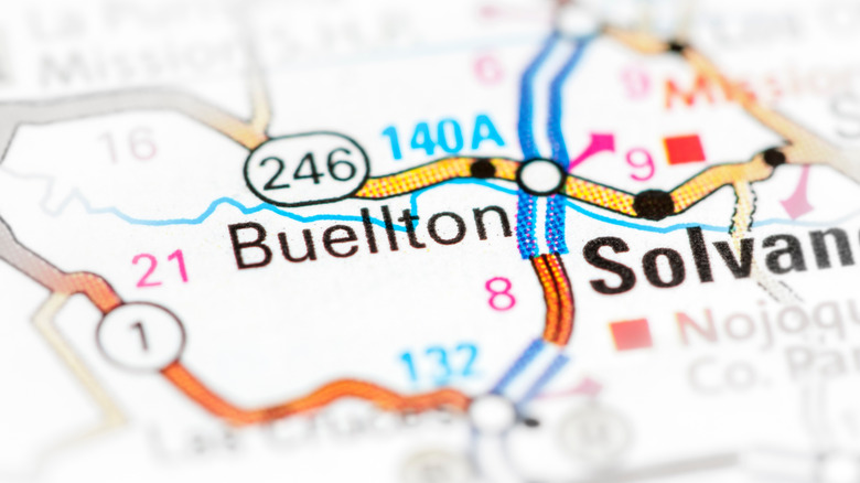 Buellton, California, on a map