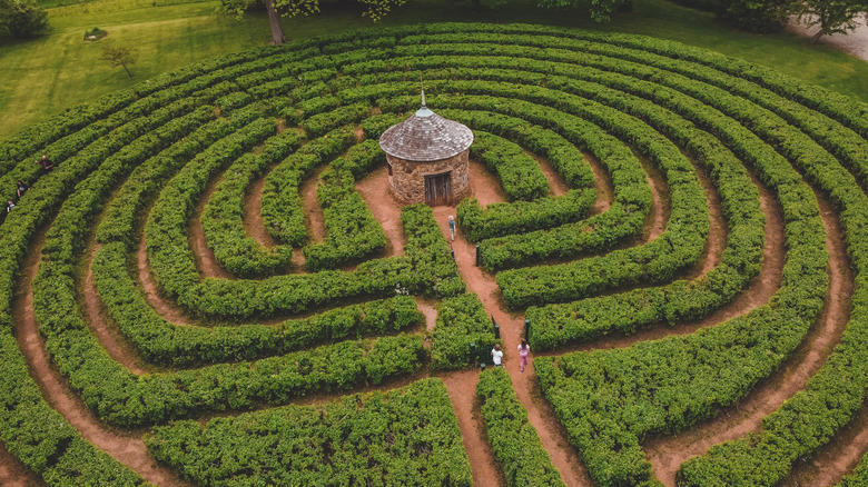 Aerial view of New Harmony Labyrinth