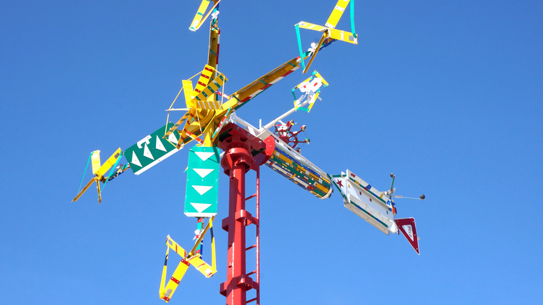 Colorful windmill at Vollis Simpson Whirligig Park