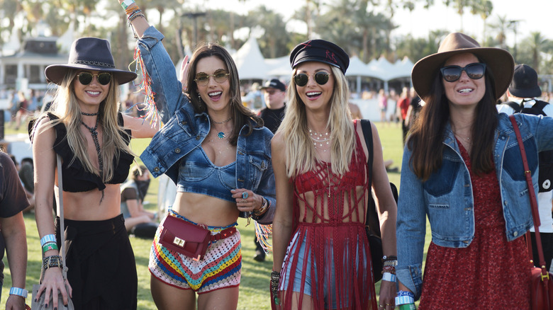 Female festival-goers