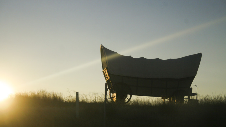 An old covered wagon