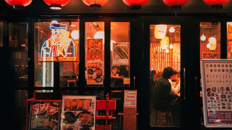 View of a Japanese izakaya