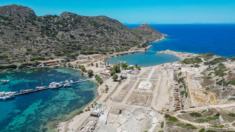 An ancient city by the sea in Knidos, Turkey