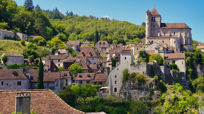 The view of beautiful Saint-Cirq-Lapopie