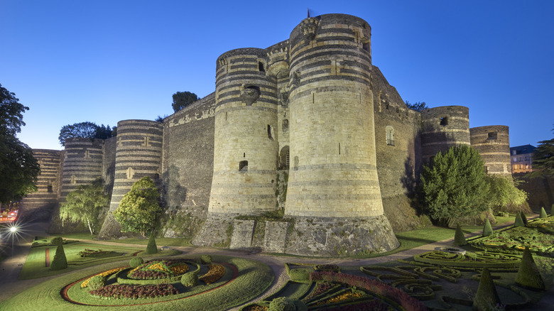 the outside of Angers Castle