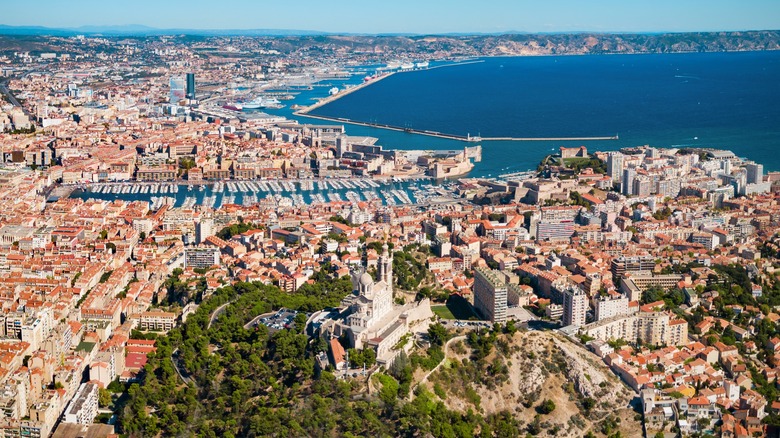 Marseilles view from above daylight