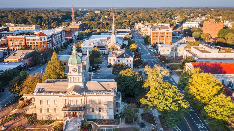 Aerial view of Athens, Georgia