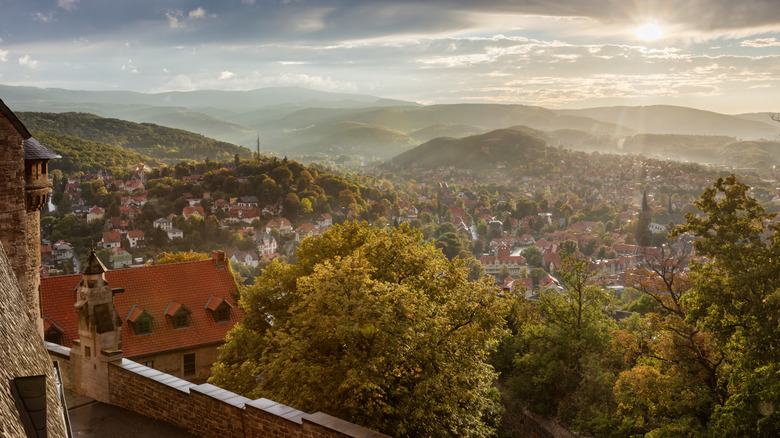 Wernigerode next to the beautiful Harz Mountains in Germany