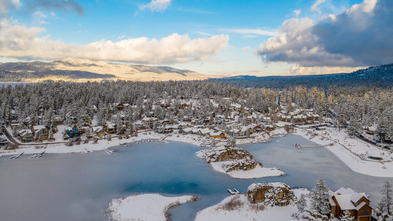 Aerial view of Big Bear Lake