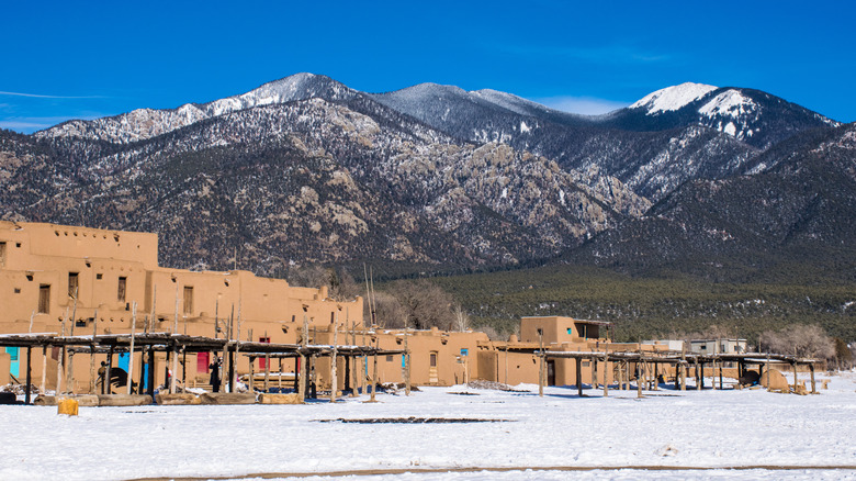 Taos Pueblo in the winter