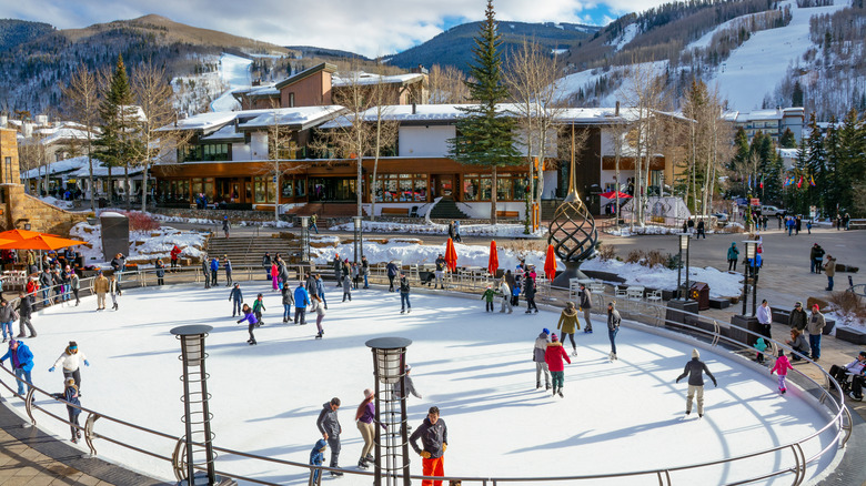 Skating rink at Vail Village