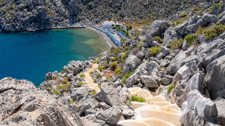 Walkway to Agios Nikolaos Beach