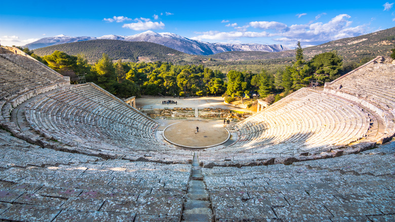 Theater ruins at Epidavros, Greece
