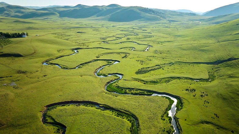 The snaking river and verdant hills of the Persembe Plateau