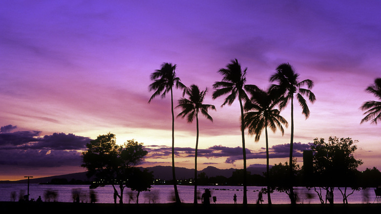 Sunset at Magic Island in Oahu