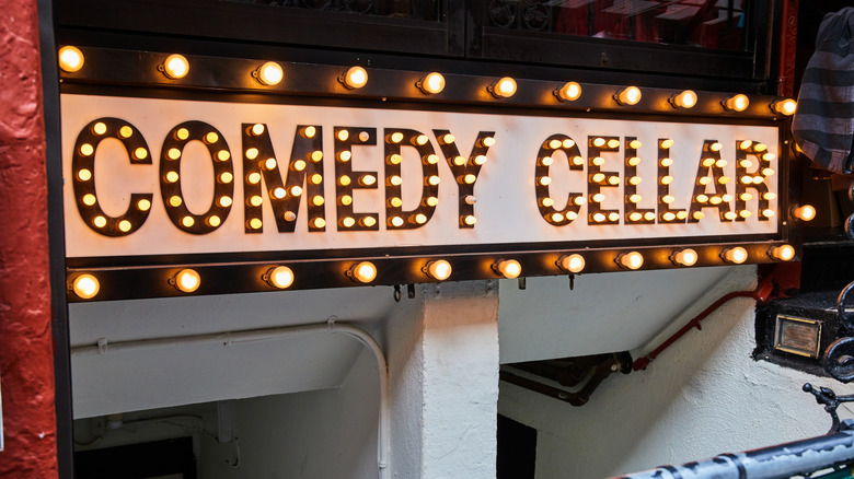 Comedy Cellar sign in NYC