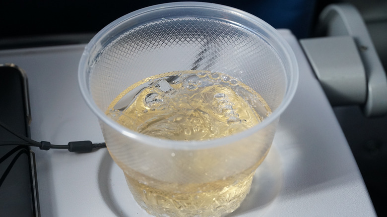 ginger ale cup airplane