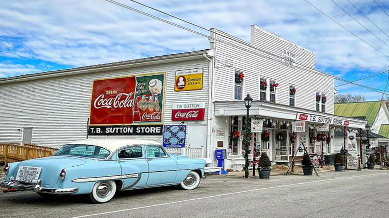 Granville's T.B Sutton Store vintage car