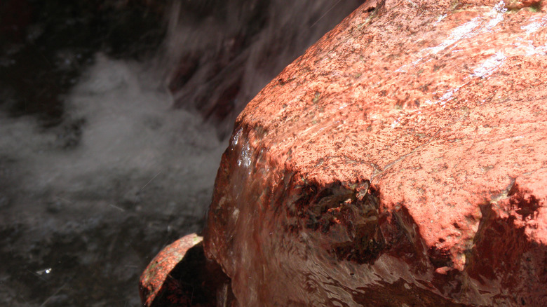 Arizona Hot Springs viewed behind a canyon wall