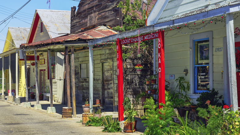 Chinese medicine storefront in Locke, California