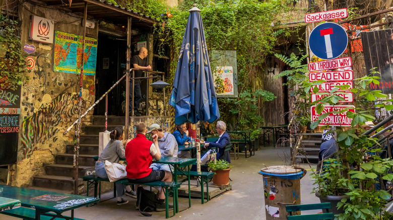 A courtyard in Hackesche Höfe in Berlin, Germany