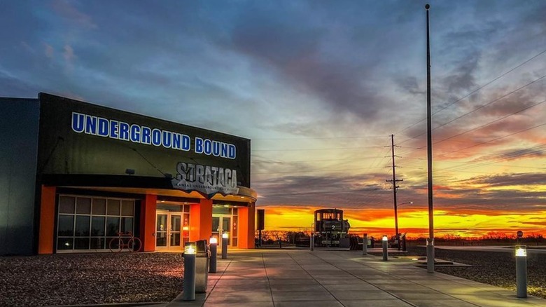 Strataca, Kansas Underground Salt Museum at sunset