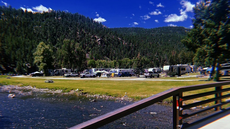 The RV camping sites at Fun Valley Family Resort in Colorado