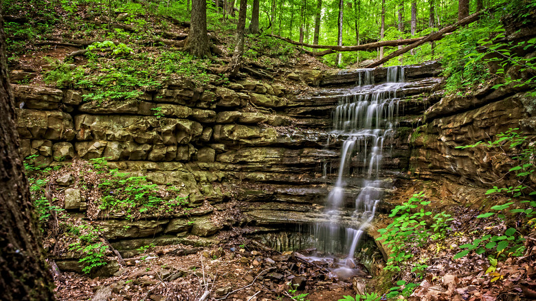 Waterfall at Monte Sano State Park in Alabama