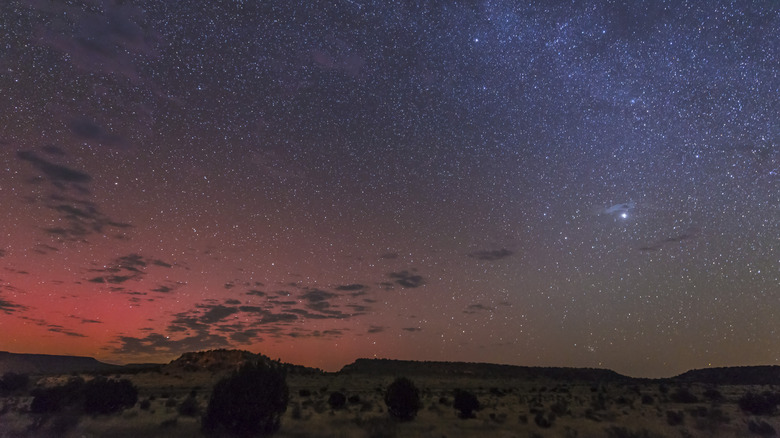 Starry night sky at Black Mesa State Park in Oklahoma