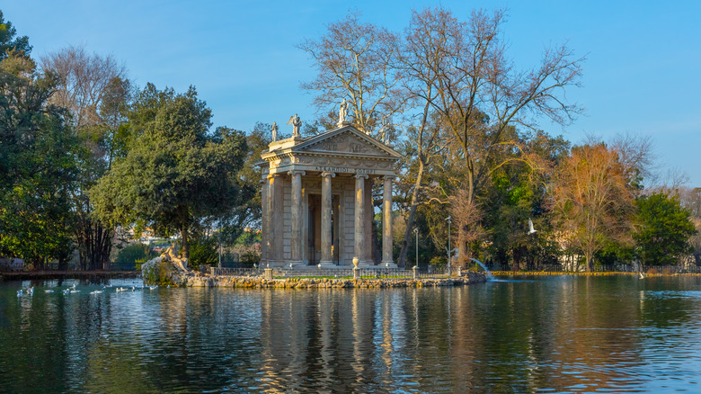 Villa Borghese gardens in Rome