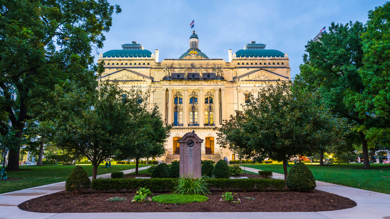 Indiana Statehouse, site of Indianapolis Moon Tree