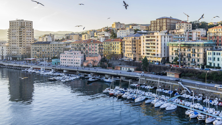 The waterfront of the city of Savona, in Liguria, Italy