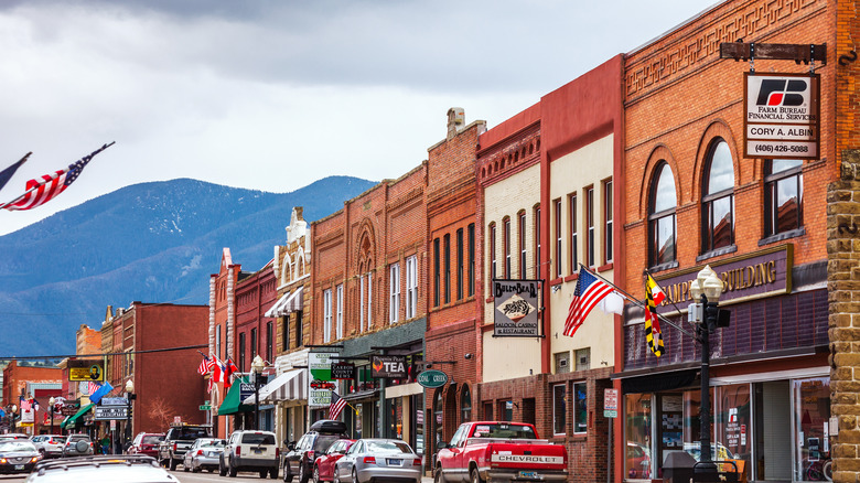 Stores in downtown Red Lodge, Montana