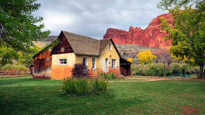 Historic Gifford farmhouse in Fruita, Utah, located in Capitol Reef National Park