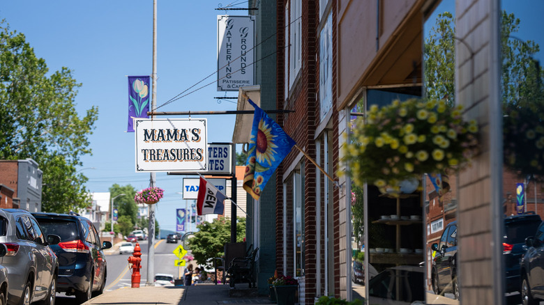 Row of shops in downtown Luray