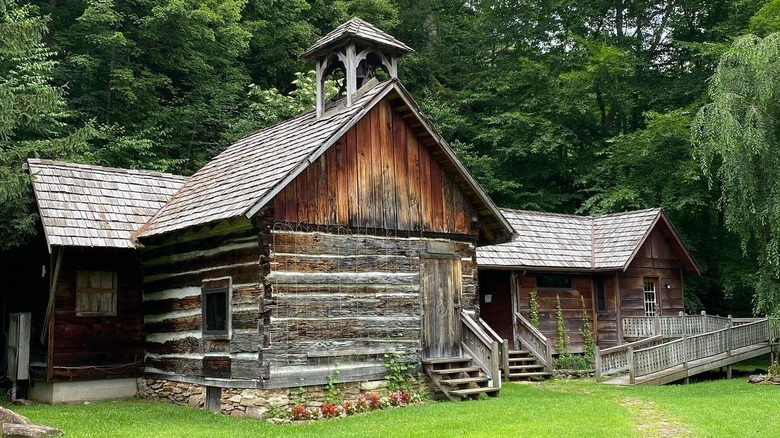 Old wooden building in Helvetia, West Virginia