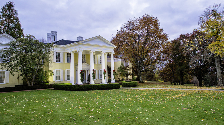 Oglebay Mansion Museum exterior during fall in Wheeling, West Virginia