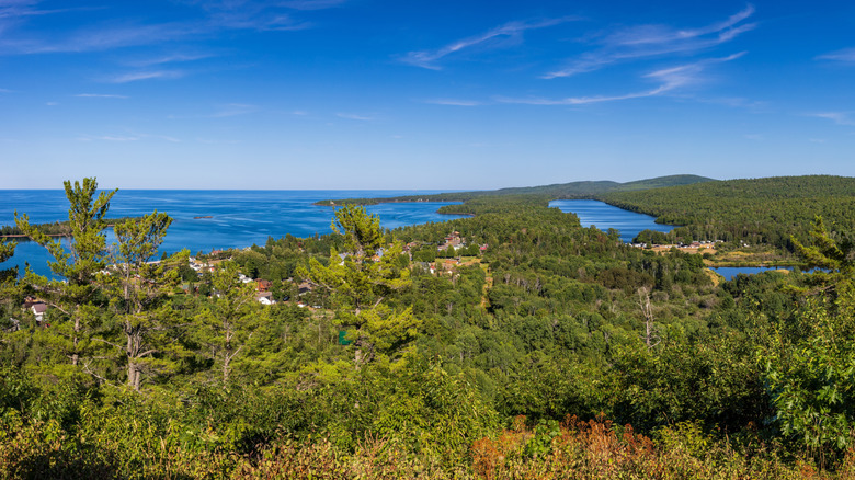 Copper Harbor as viewed from Brockway Mountain