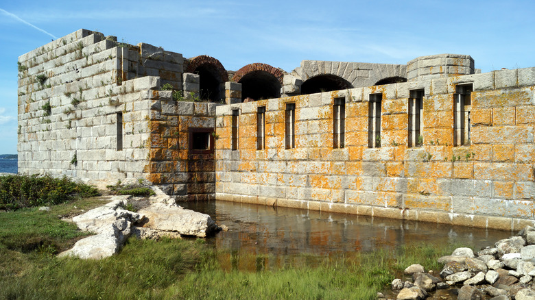 Fort Popham during a sunny day