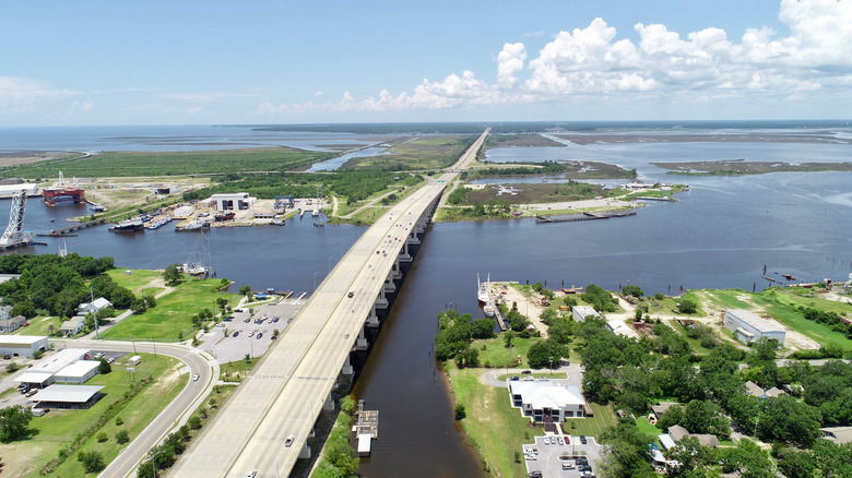 Aerial of Pascagoula River