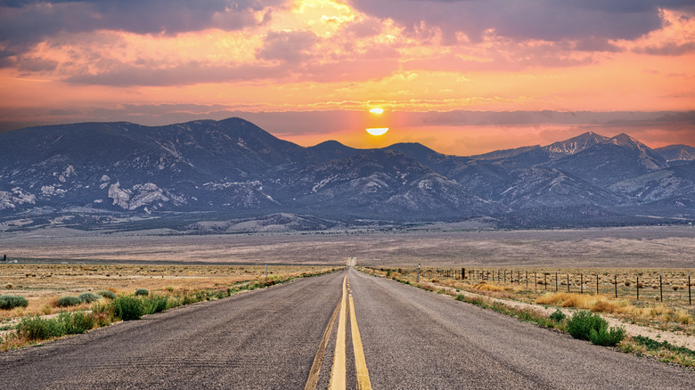 Highway 50 near Baker and Great Basin National Park