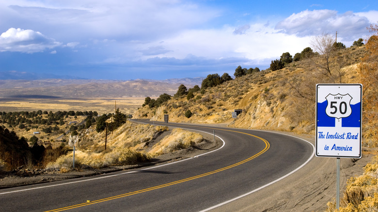 A winding section of Highway 50