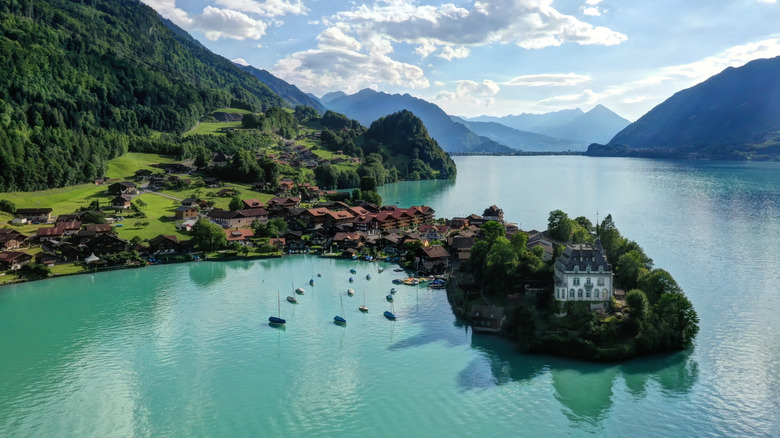 A village on a lake