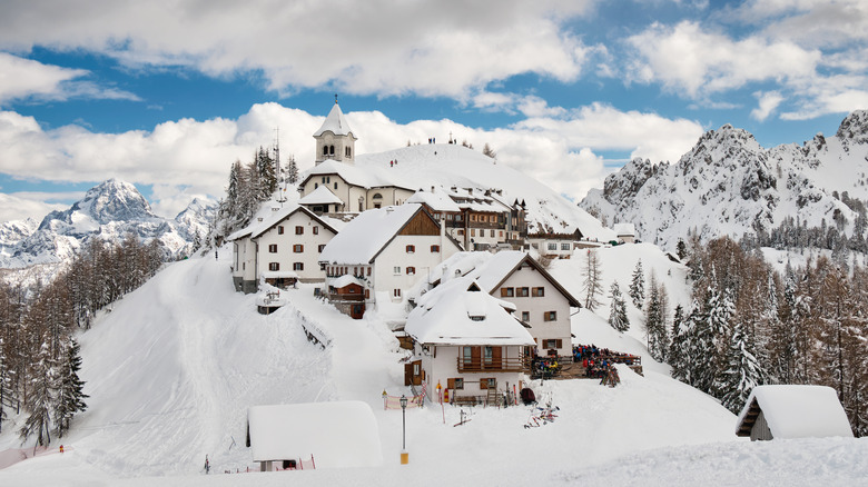 Mount Lussari, Italy, in winter