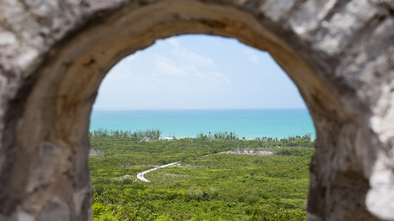 View from the hermitage overlooking the coast of Cat Island in the Bahamas