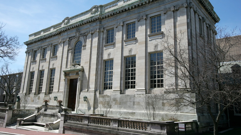 Marble exterior of John Hay Library