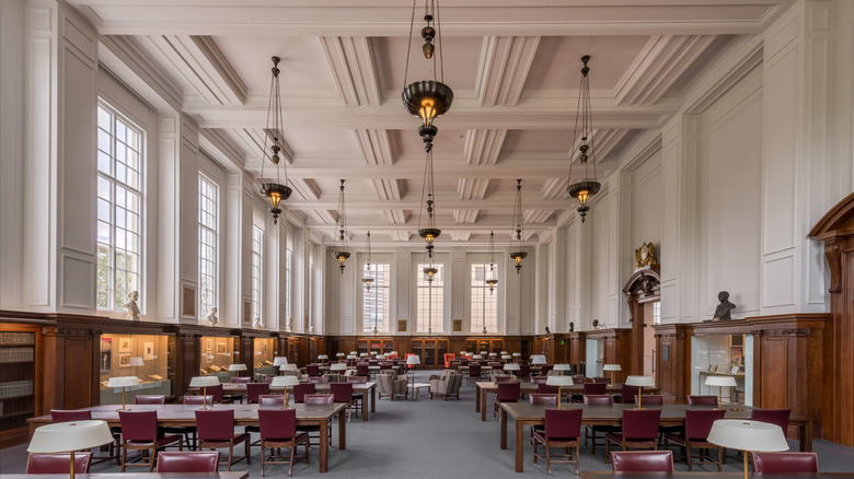 Interior view of the reading room at John Hay Library